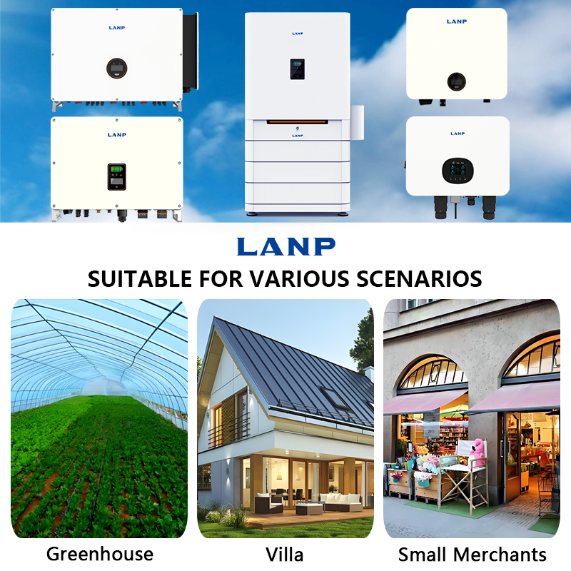 Low Voltage Single Phase 3-8kW 1/2 MPPT Pure Sine Wave Parallel 5kW on and Off Grid Hybrid Solar Inverter for Solar System Home