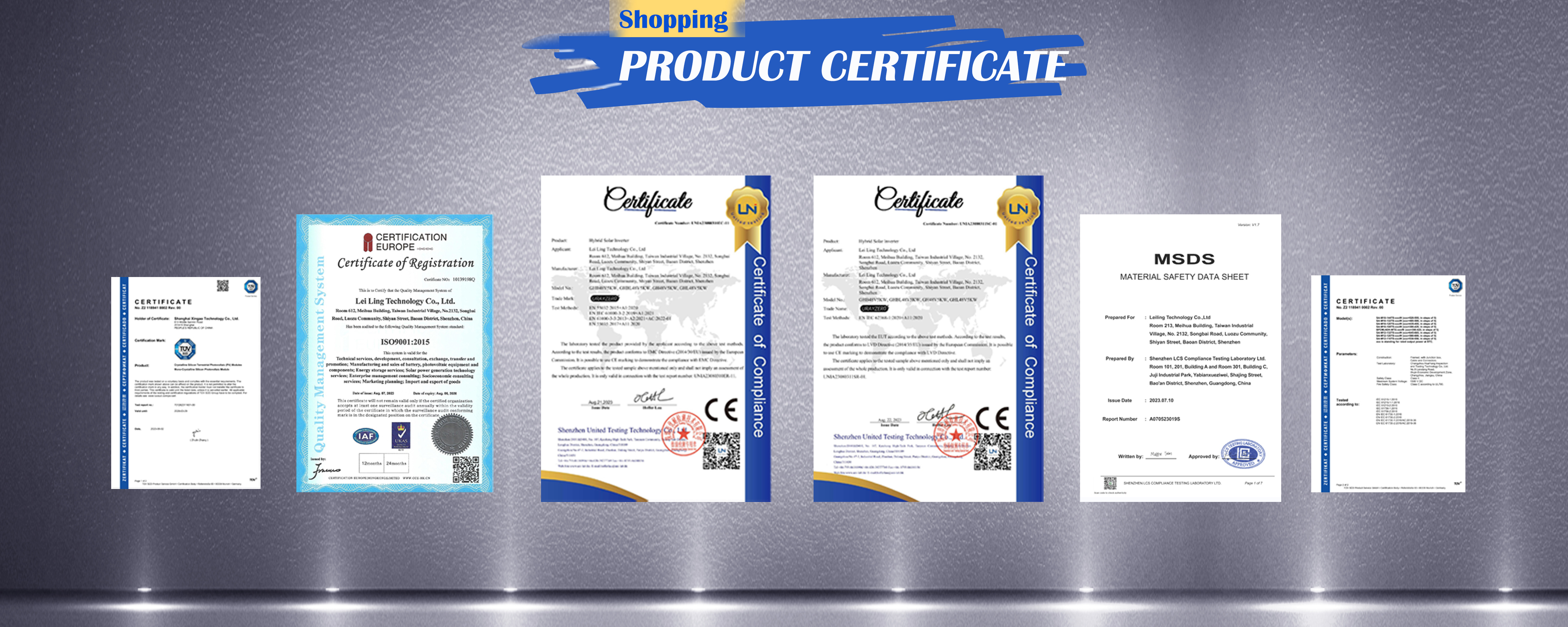 Certifications