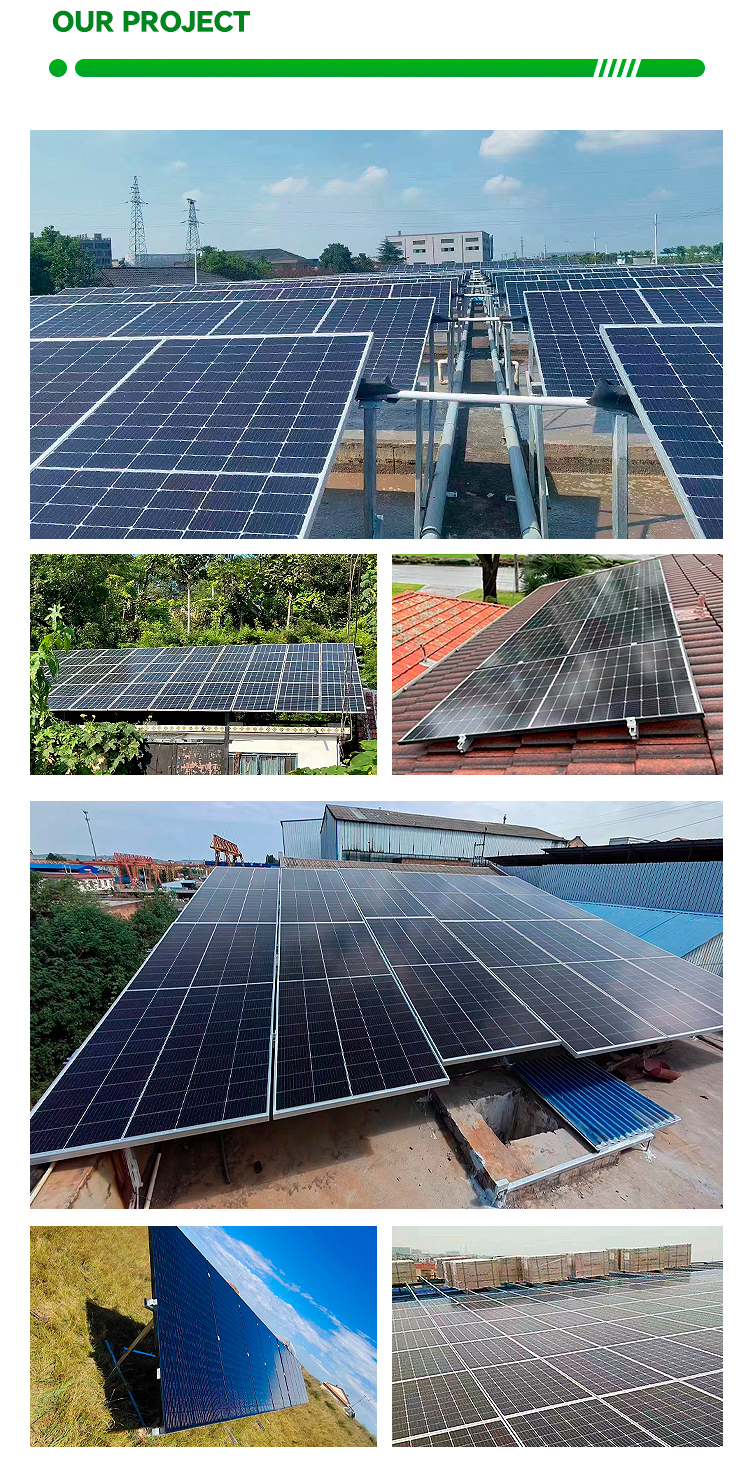 5.5KW Off-Grid Monocrystalline Silicon MPPT Solar Power System Pure Sine Wave Inverter LifePo4 Battery Roof Mounting Home
