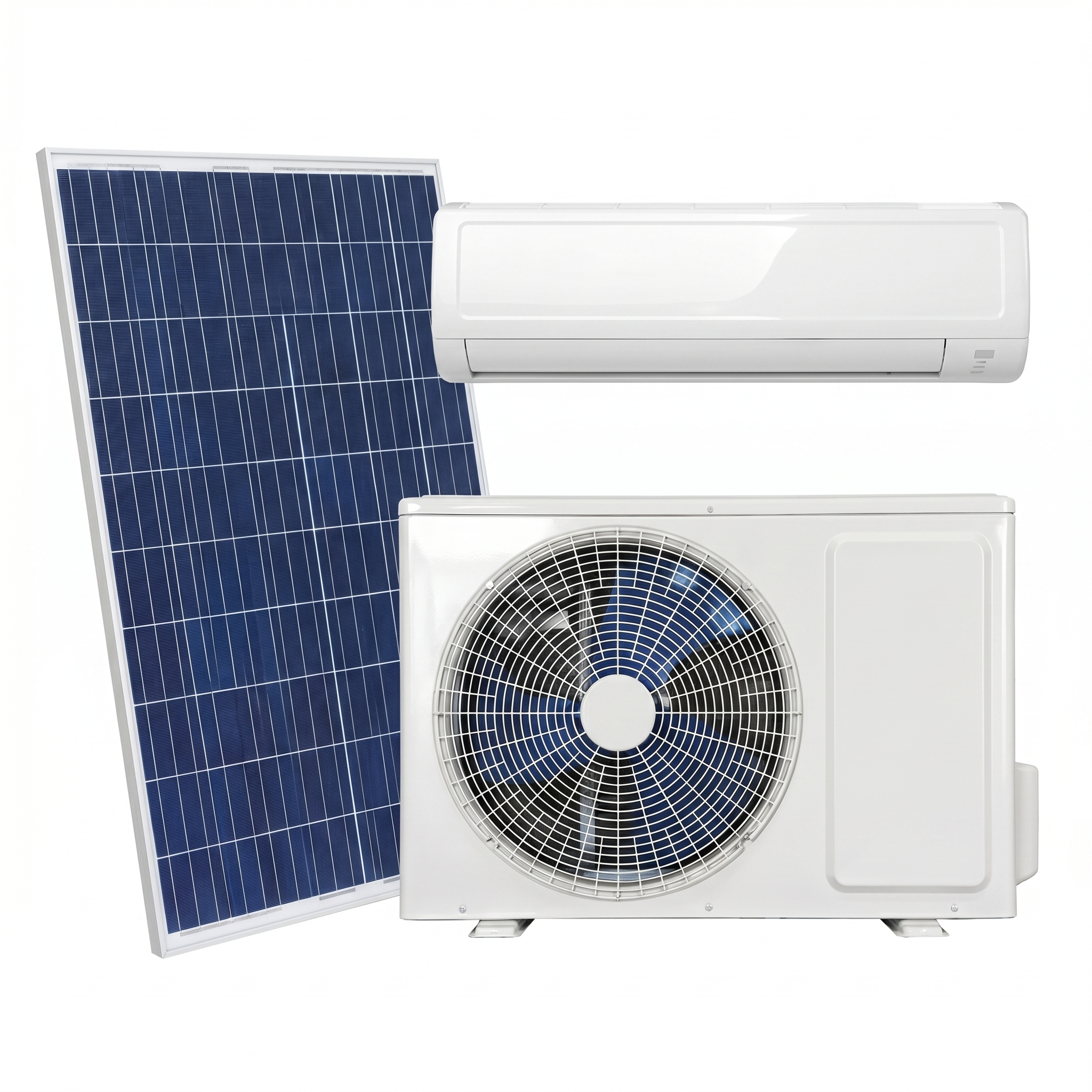 Energy Saving 9000BTU 48V DC Solar Air Conditioner Off Grid Solar Powered Aircon With Battery Backup System