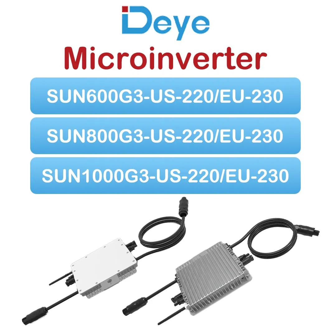 Deye Home Use Sun600g3-Us-220/EU-230 Sun800g3-Us-220/EU-230 Sun1000g3-Us-220/EU-230 Single Phase 2 MPPT Micro-Inverter Microinverter Rapid Shutdown
