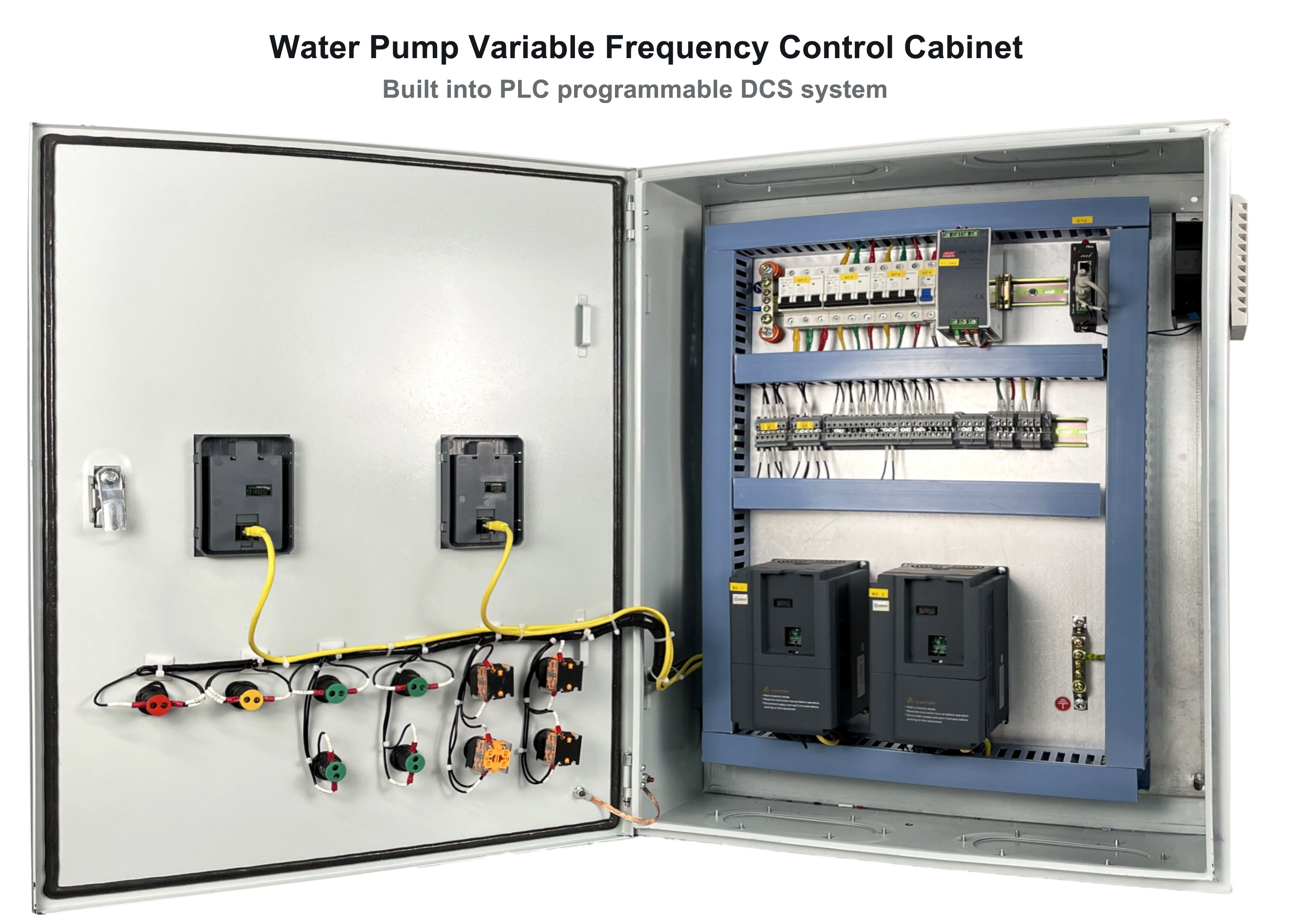 Vfd Control Board Panel Organized Wiring Motor Speed Controller Solar Pump Vfd Control Cabinet with Plc