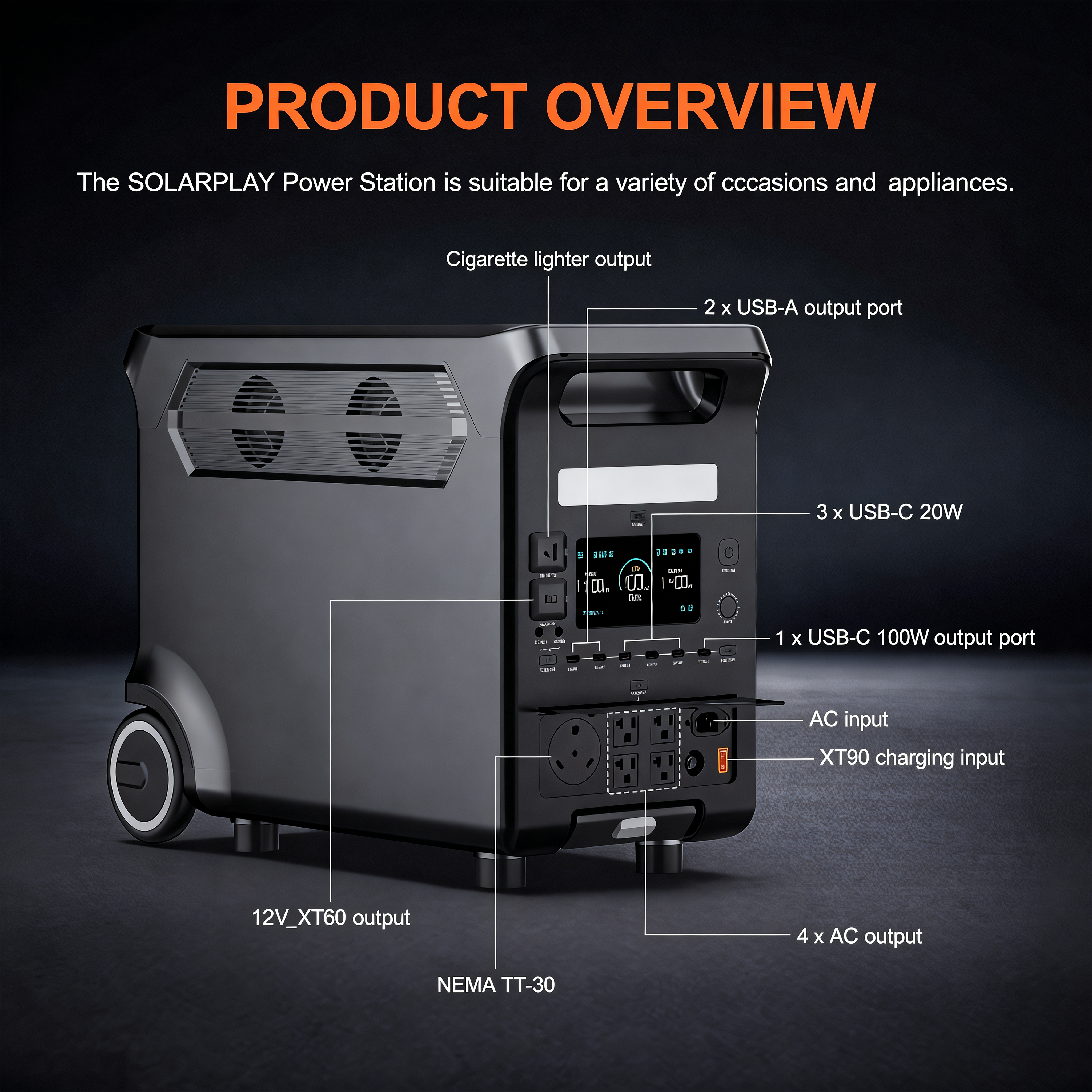 Factory Wholesale Portable 3000W Hybrid Inverter Station | 2560Wh Solar Generator with UPS, MPPT &amp; RV Port