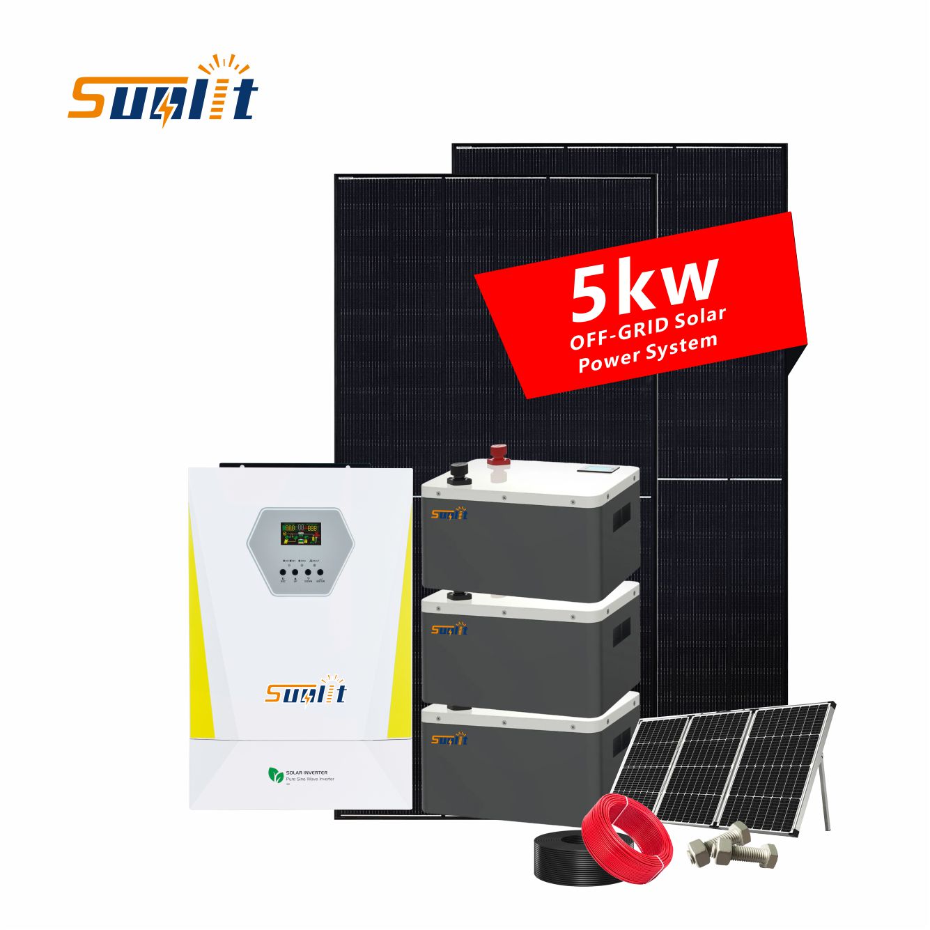 Solar Energy System Hybrid Off-grid Inverter 5kw House Solar System for Rooftop Buy Wholesale Direct From China