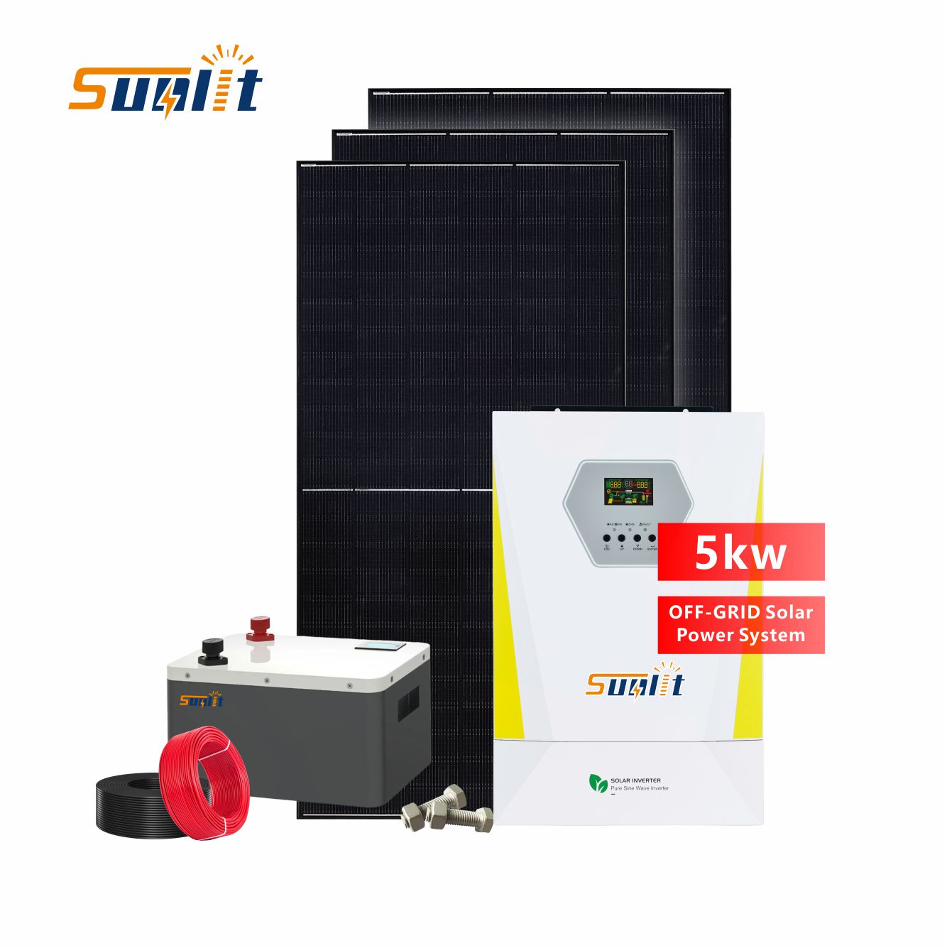 Solar Energy System Hybrid Off-grid Inverter 5kw House Solar System for Rooftop Buy Wholesale Direct From China