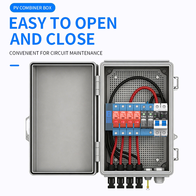 IP65 Outdoor Power Distribution Switch Box 4 Strings Input Power Supply Box Solar System String Combiner Box 4 In 1 Out