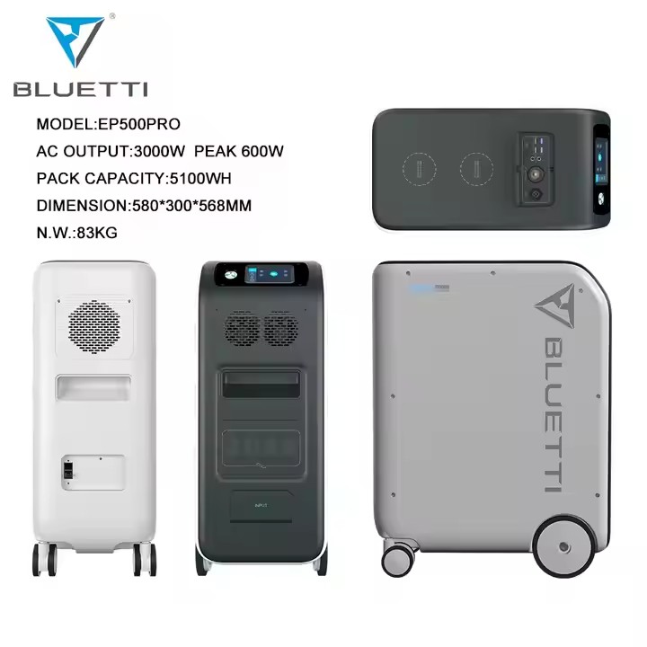 For Bluetti EP500Pro 12V DC All-in-One Solar Battery Generator 48V Hybrid Solar Inverter with CAN Communication Port