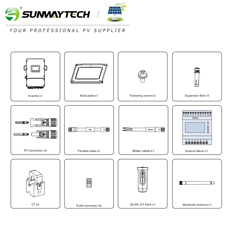 Solar Hybrid Inverter Low Battery Voltage 380V/400Vdc Three Phase Inverter on Grid Off Grid 10000W