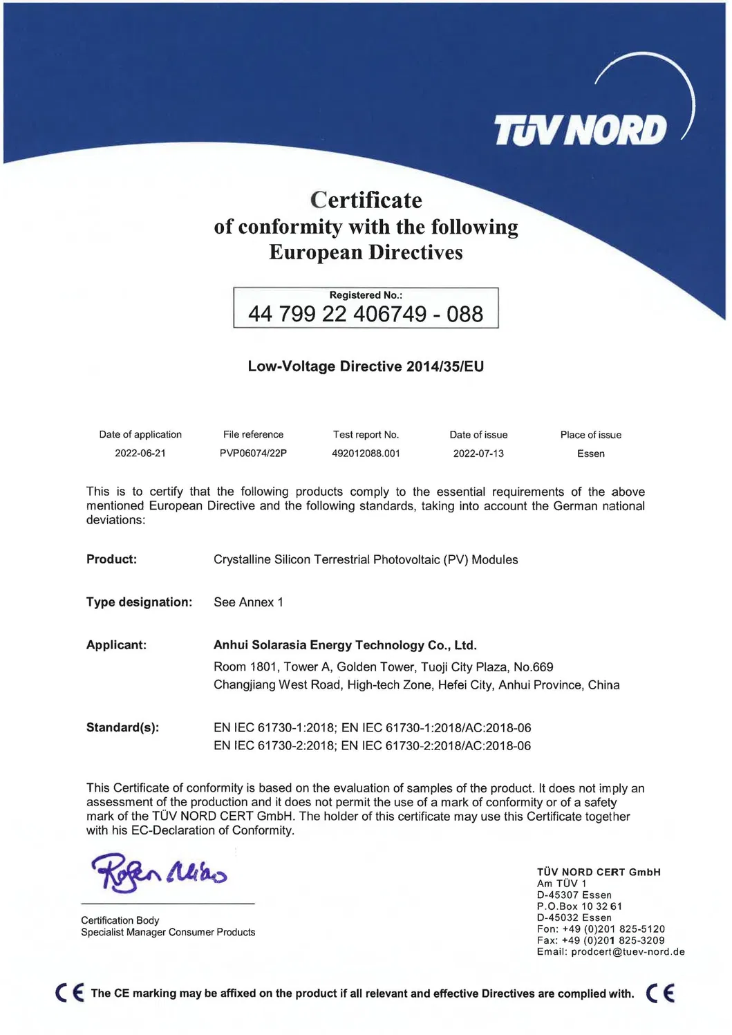 Certificate 1