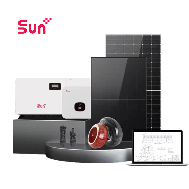 Sunplus 300kW Grid Solar Power System Full Set Monocrystalline Silicon Home Inverter Lithium Ion Battery Roof Mounting Large
