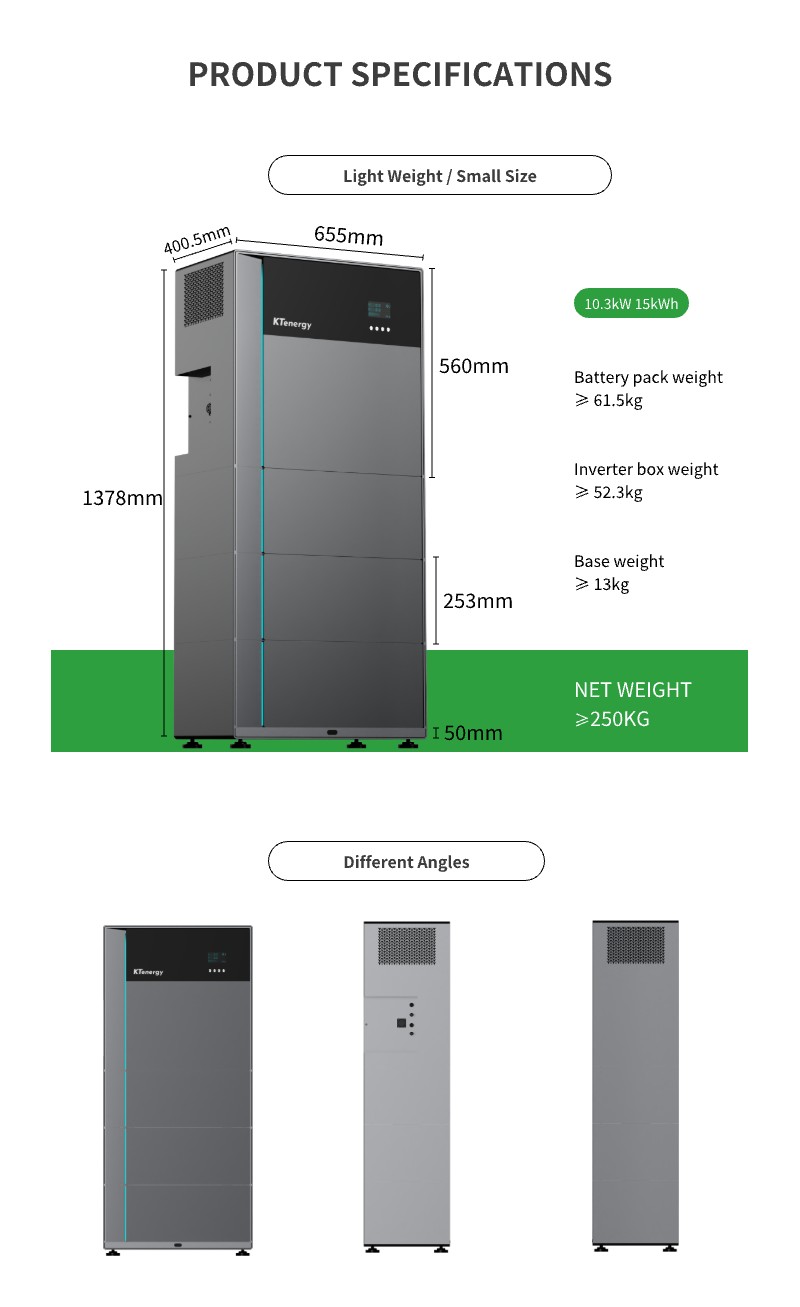 All-in-One 5KW 10KW 15KW Hybrid Solar Inverter Lithium Energy Storage New All-in-one Stackable Backup Solar System AC Output
