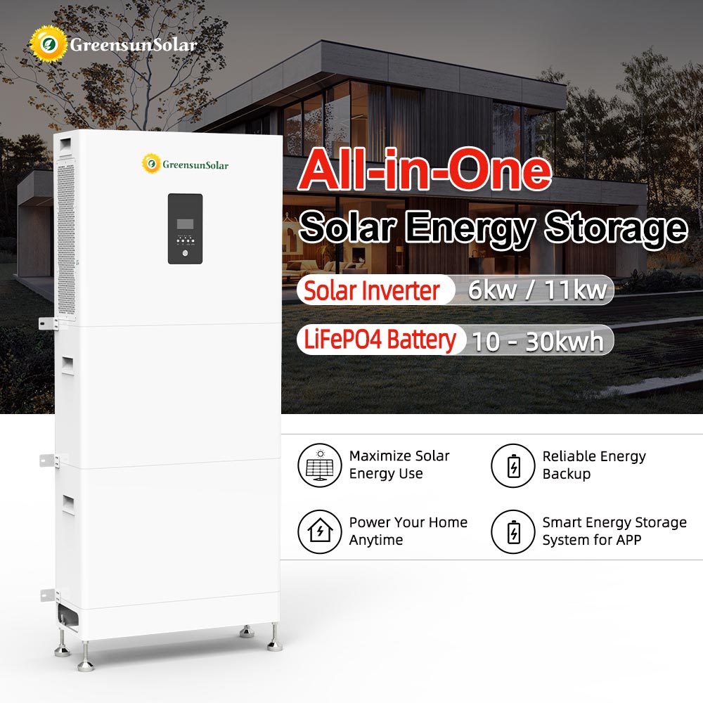 Greensun All in One Solar Energy Storage Machine 6kw Inverter and Lithium Ion Battery 10kwh Factory Price