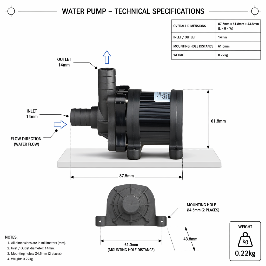 ZKSJ 12V 24V Brushless DC Pump 125&deg;C High Temp Quiet Hot Water Circulation Pump Corrosion Resistant Ceramic Shaft Solar OEM/ODM