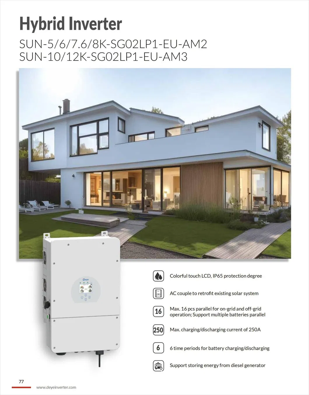 Deye Solar Power Inverter Single/Three Phase Hybrid Inverter
