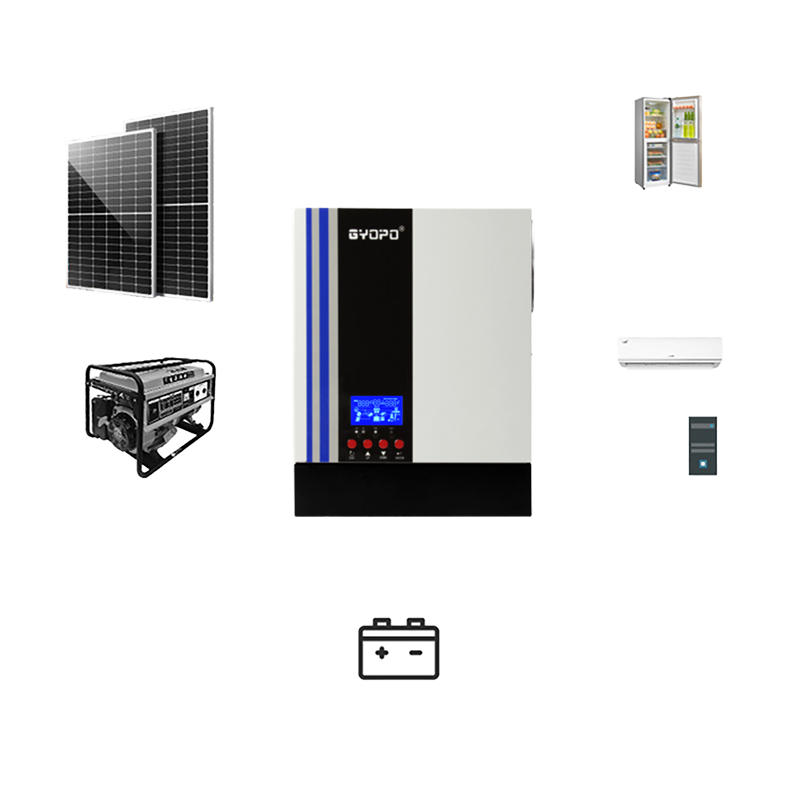 Hybrid Solar Inverter Generator 10Kw 8Kw 5Kw 6kw with MPPT Charge Controller Dual or Single AC Output 48Vdc for off On-Grid Use