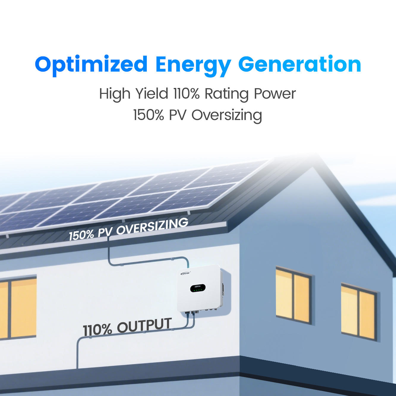 SPS Series High-voltage Hybrid Inverter 3kw 3.6kw 4kw 4.6kw 5kw 6kw on Grid Solar Power Pv Inverter