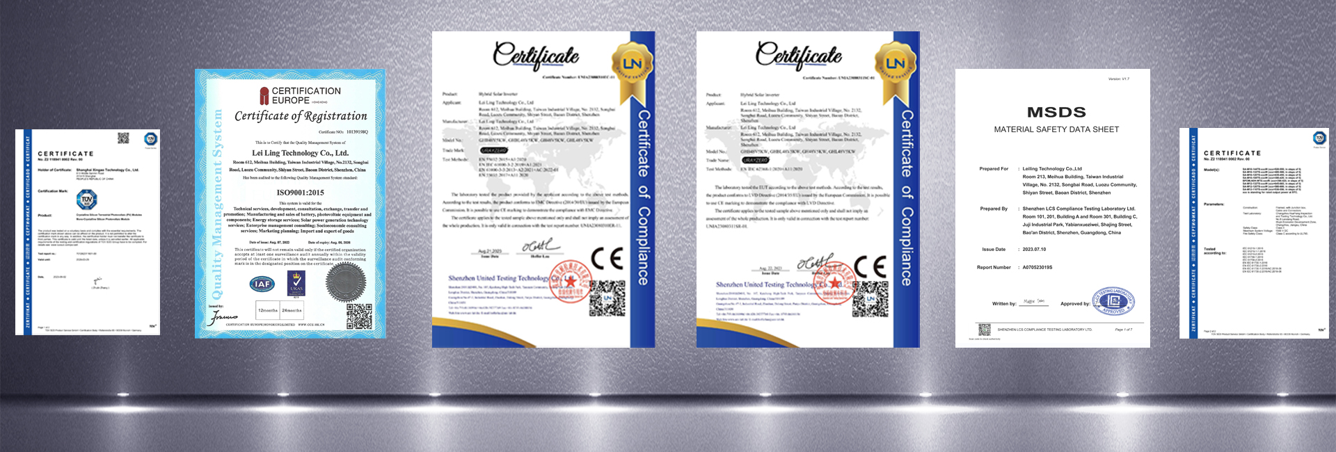 Certificates