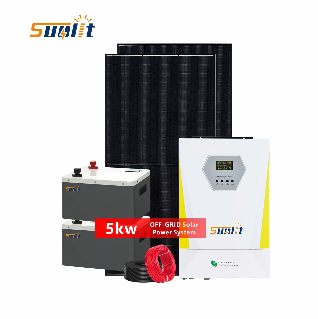Solar Energy System Hybrid Off-grid Inverter 5kw House Solar System for Rooftop Buy Wholesale Direct From China