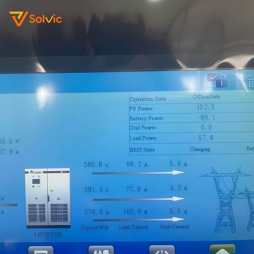 Solvic 50kW Commercial Hybrid Inverter System ATESS HPS50 400V 3 Phase High Efficiency Generator Compatible for Small Business
