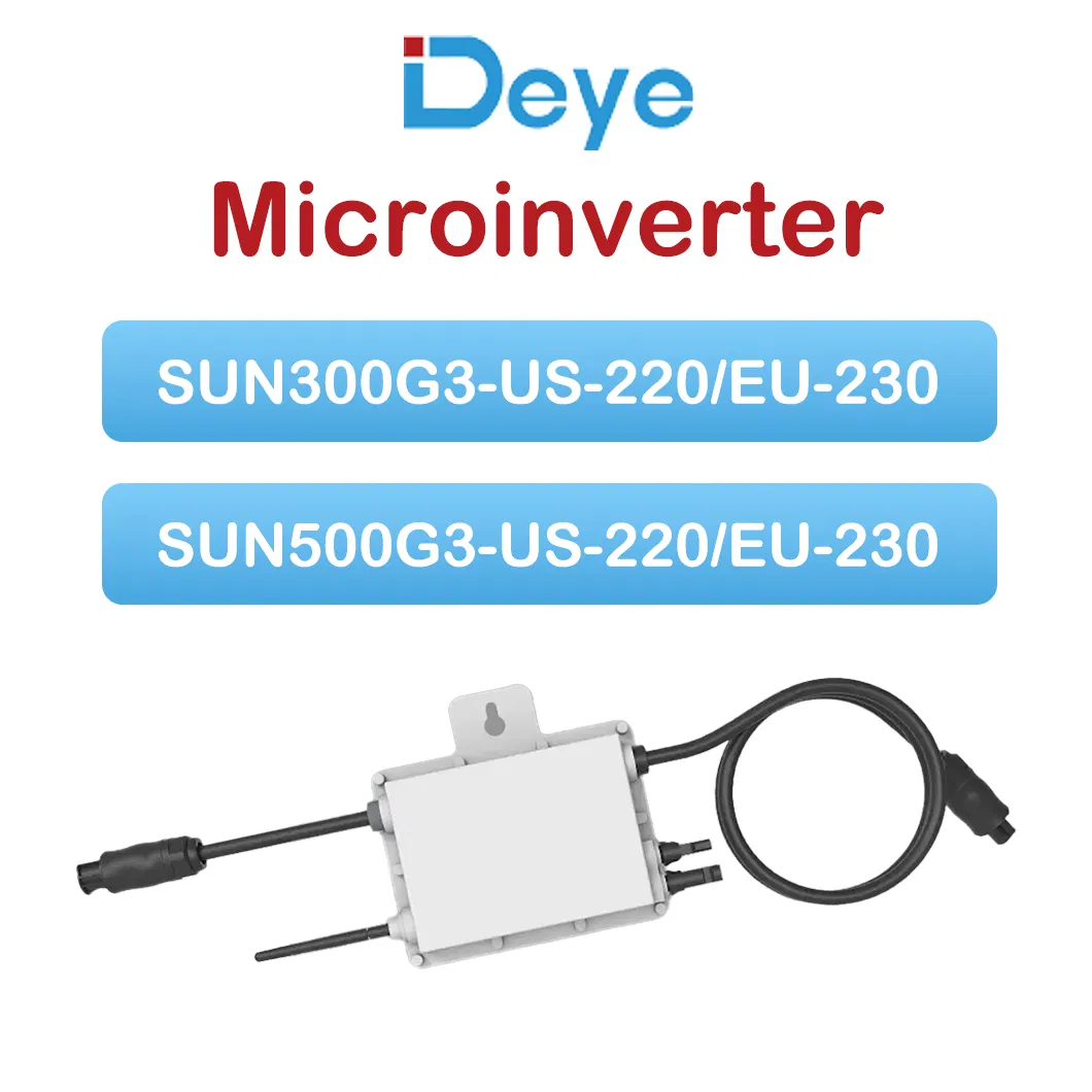 Deye Home Use Sun600g3-Us-220/EU-230 Sun800g3-Us-220/EU-230 Sun1000g3-Us-220/EU-230 Single Phase 2 MPPT Micro-Inverter Microinverter Rapid Shutdown