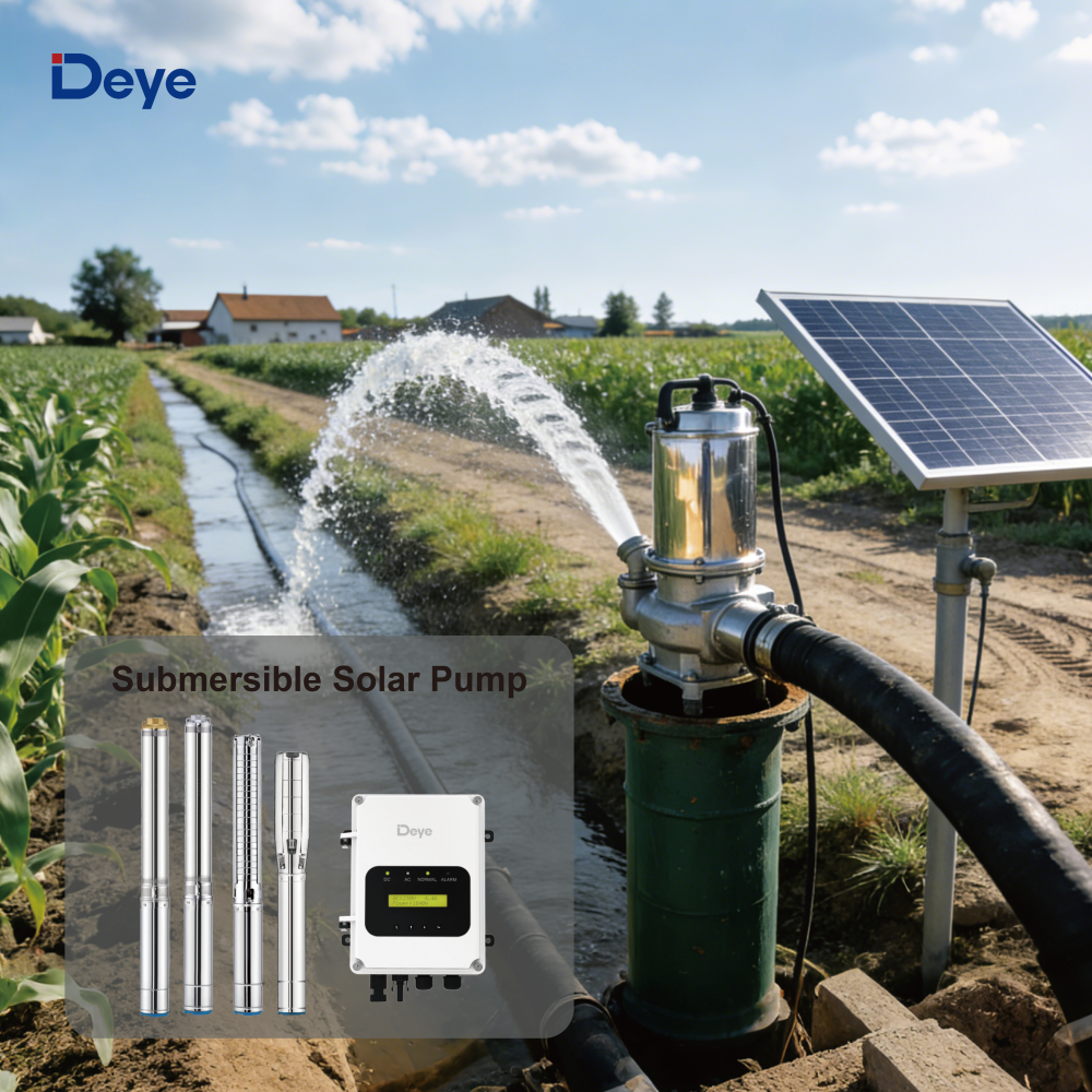 Deye MPPT Pure DC Solar Water Pump Frequency Converter CE Certified IP65 Waterproof Inverter Controller for 4B1500 Screw Pump