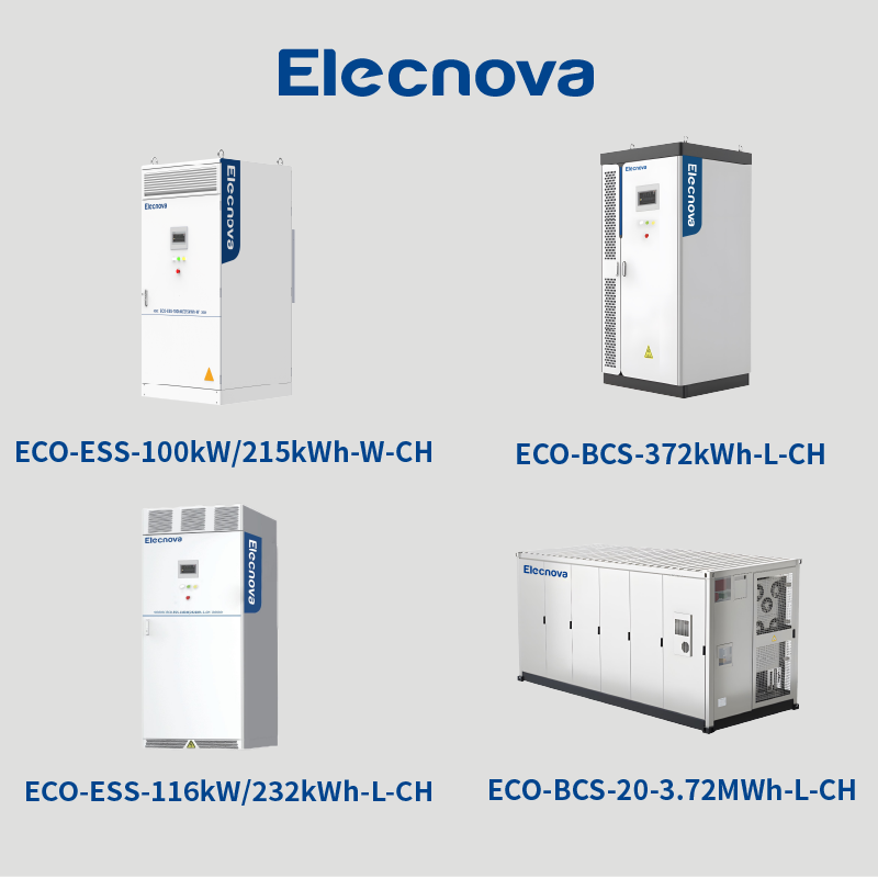 Elecnova Renewable Solar Generator Battery Energy Storage System BESS Hybrid Inverter PCS and LifePo4 Battery All in One System