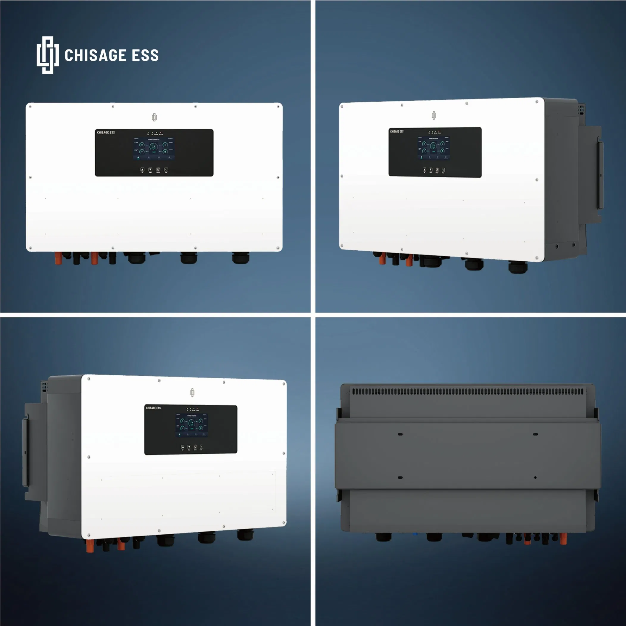 Chisage Merc Series Three Phase 20kw 25kw 30kw 35kw 40kw 50kw 60kw Hybrid Solar Power Inverter for Industrial and Commercial Energy Storage Systems