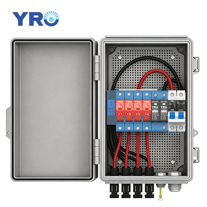IP65 Outdoor Power Distribution Switch Box 4 Strings Input Power Supply Box Solar System String Combiner Box 4 In 1 Out