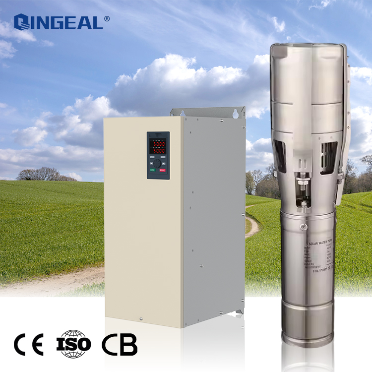 10hp Ac Dc 60m Head 3'' Outlet High Power Flow Solar Deep Well Irrigation Pump with Inverter