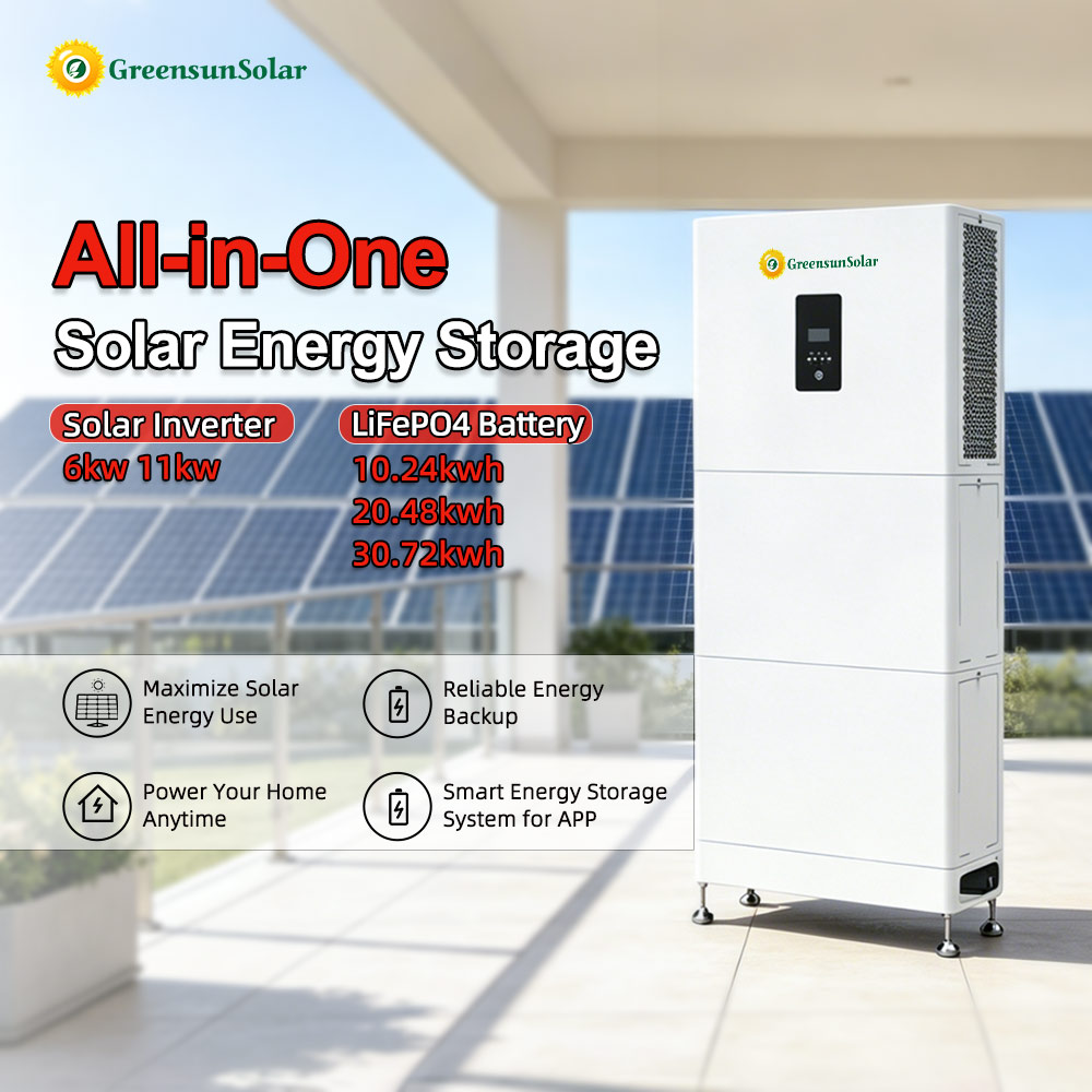 Greensun All in One Solar Energy Storage Machine 6kw Inverter and Lithium Ion Battery 10kwh Factory Price