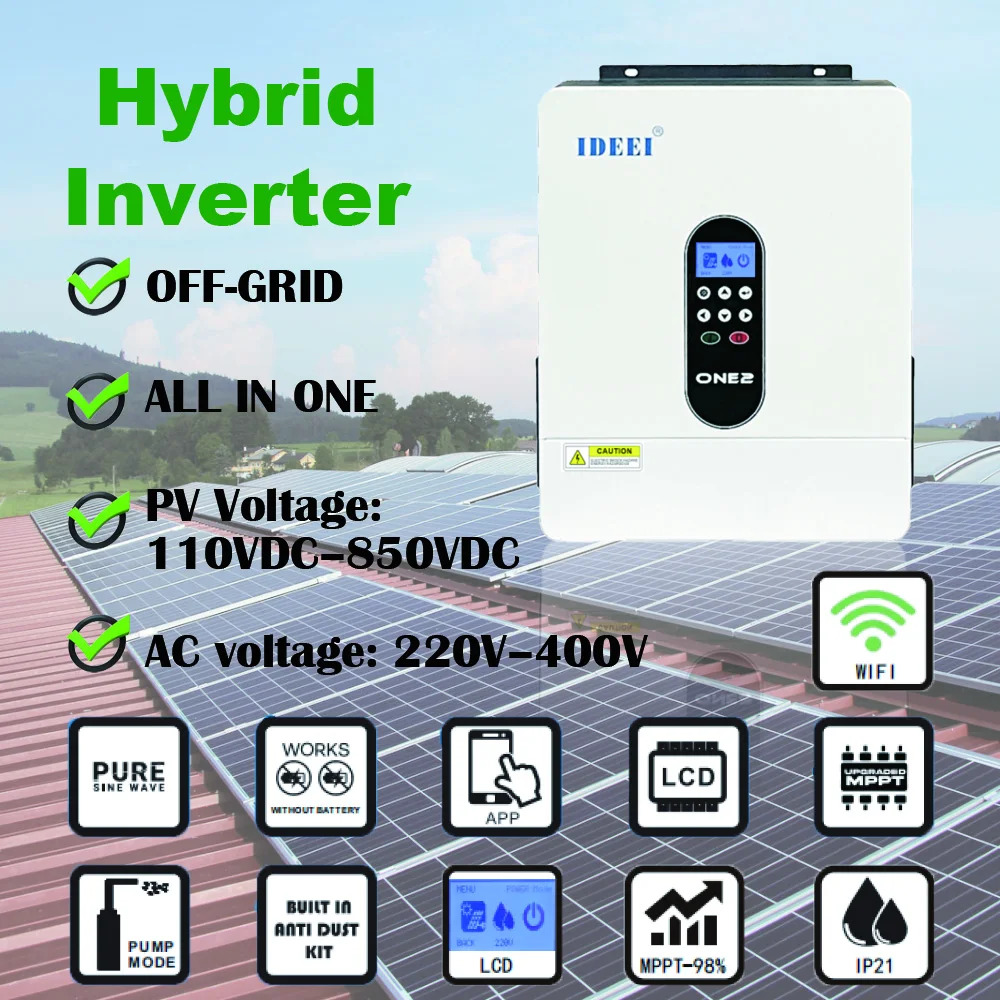 VFD solar pump inverter frequency converter 1 phase 3 phase 220v/380v 7.5kw 11kw 15kw for deep well pump AC+DC MPPT off grid