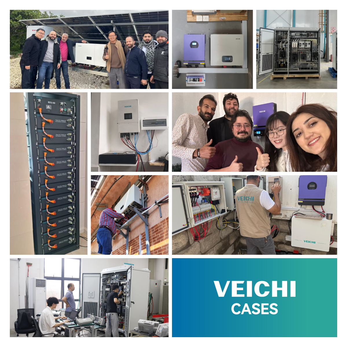 VEICHI 6kW Inverter Whole Residential Rooftop Energy Storage Complete Panel with Battery off Grid Home Solar Power System