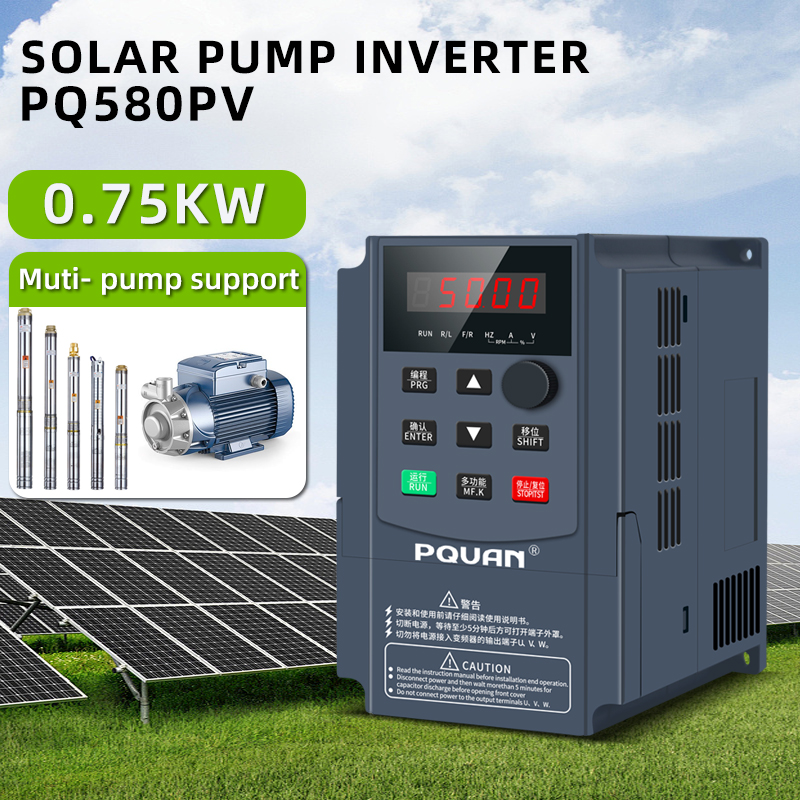 Single Phase 220V VFD AC Drive Built-in MPPT Controller Solar Pump Inverter for Compressor for Agricultural Irrigation Systems