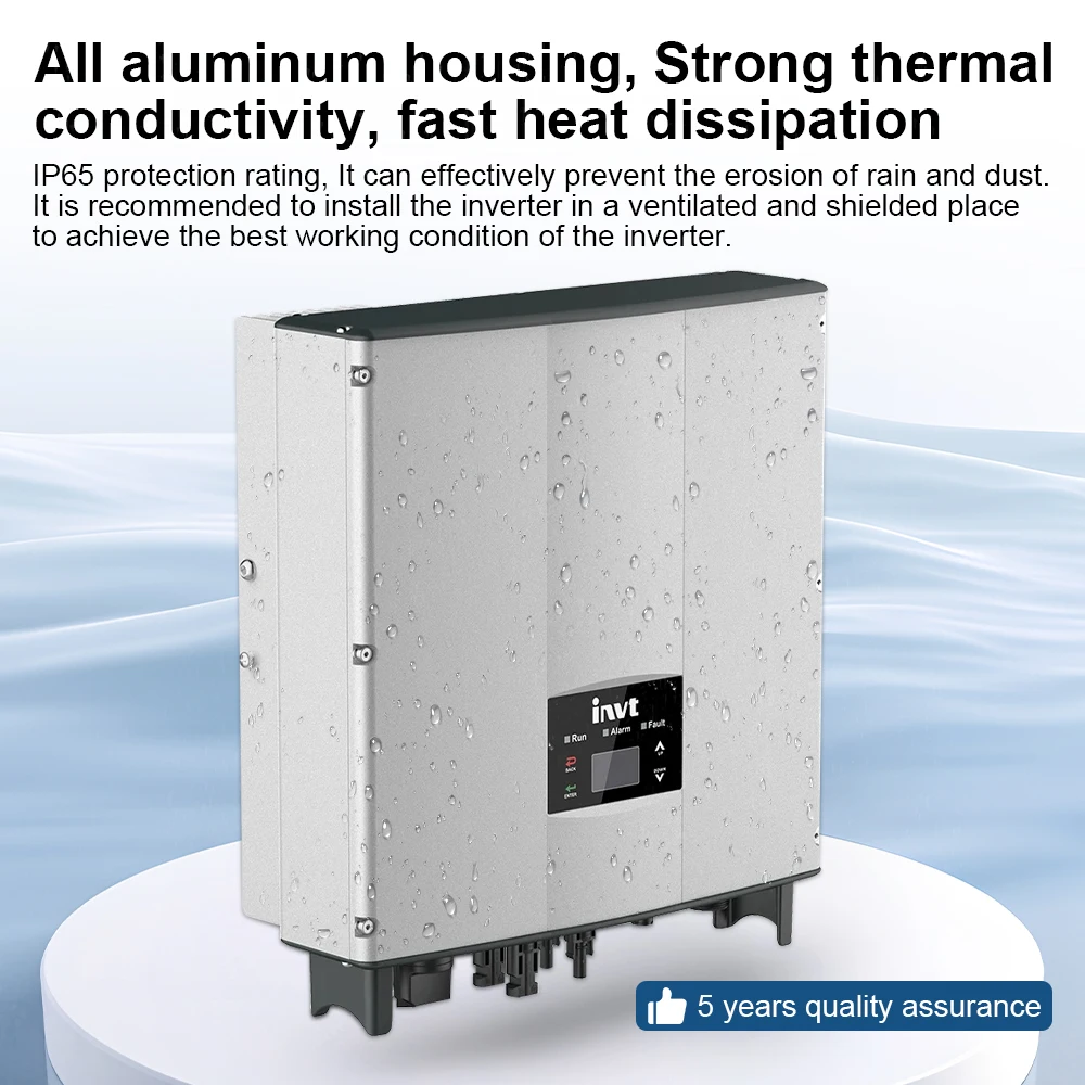 5000W on Grid Solar Inverter Single Phase 5KW Grid Tie PV Inverter Wifi Monitor for Home Rooftop Solar Power System