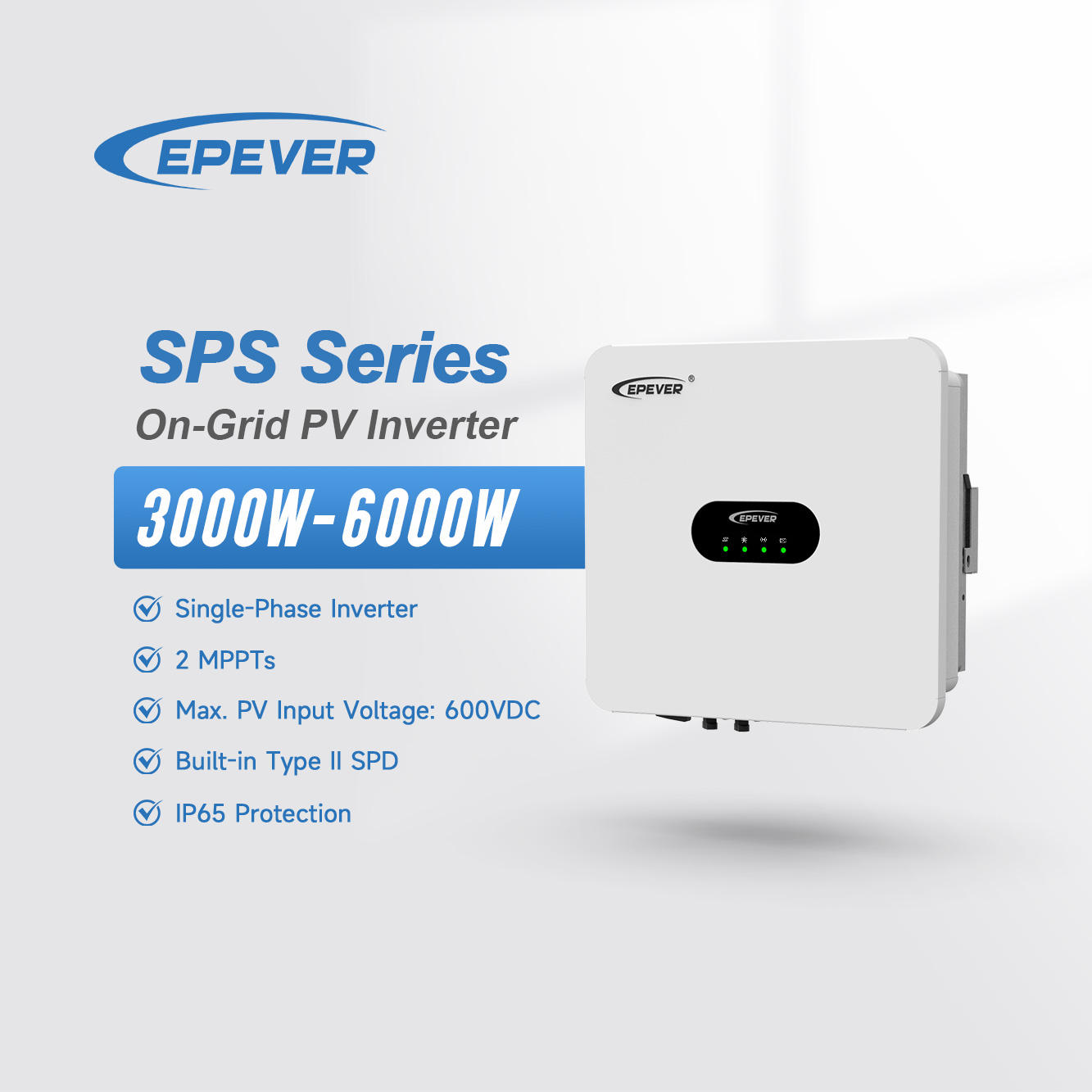 SPS Series High-voltage Hybrid Inverter 3kw 3.6kw 4kw 4.6kw 5kw 6kw on Grid Solar Power Pv Inverter
