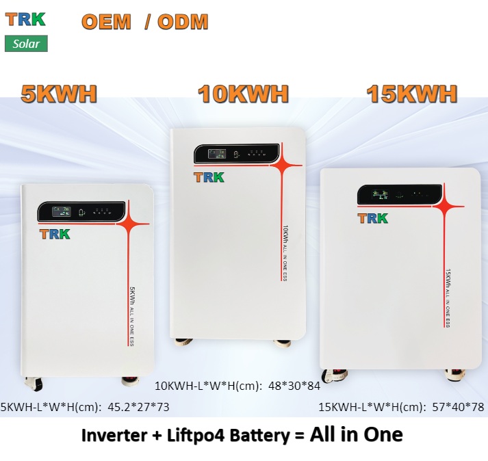 All in One LifePo4 Battery Inverter Storage Integrated Module 51.2v 10Kwh 15Kwh Hybrid Grid Off Grid Home ESS Wholesale