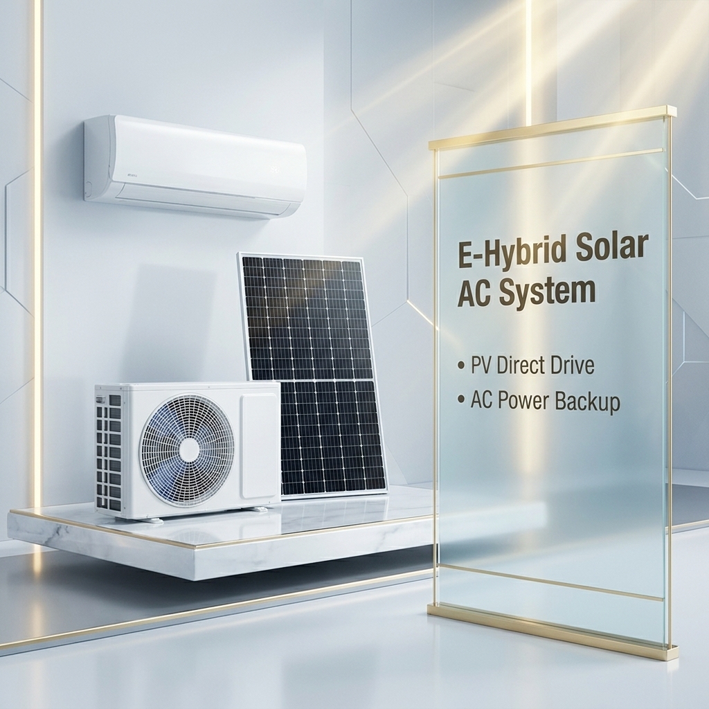 Energy Saving 9000BTU 48V DC Solar Air Conditioner Off Grid Solar Powered Aircon With Battery Backup System