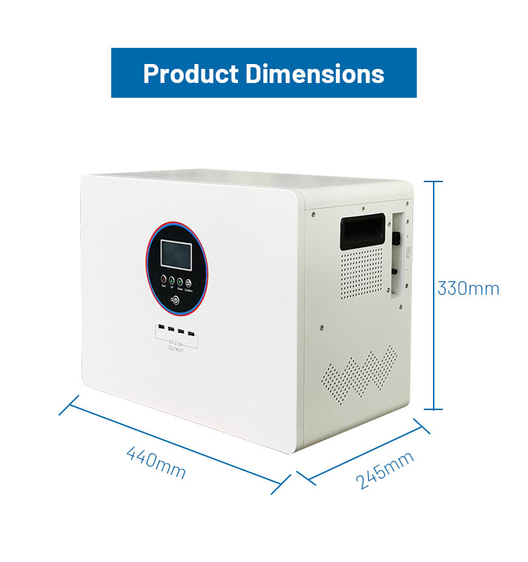 All in One ESS 1000W Off Grid Inverter 1.28kWh LiFePO4 Battery Home Energy Storage