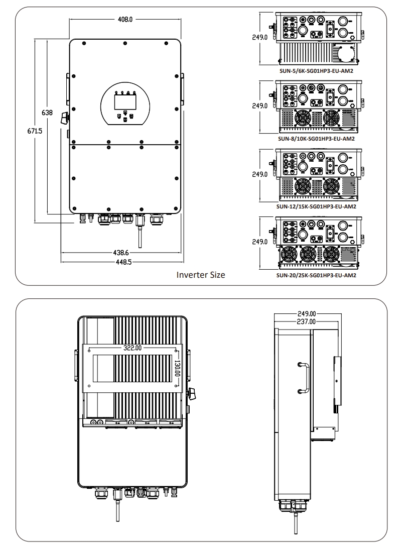 Large Solar System Compatible 15kw Deye Hybrid Inverter With Diesel Generator Support and Battery Parallel Charging