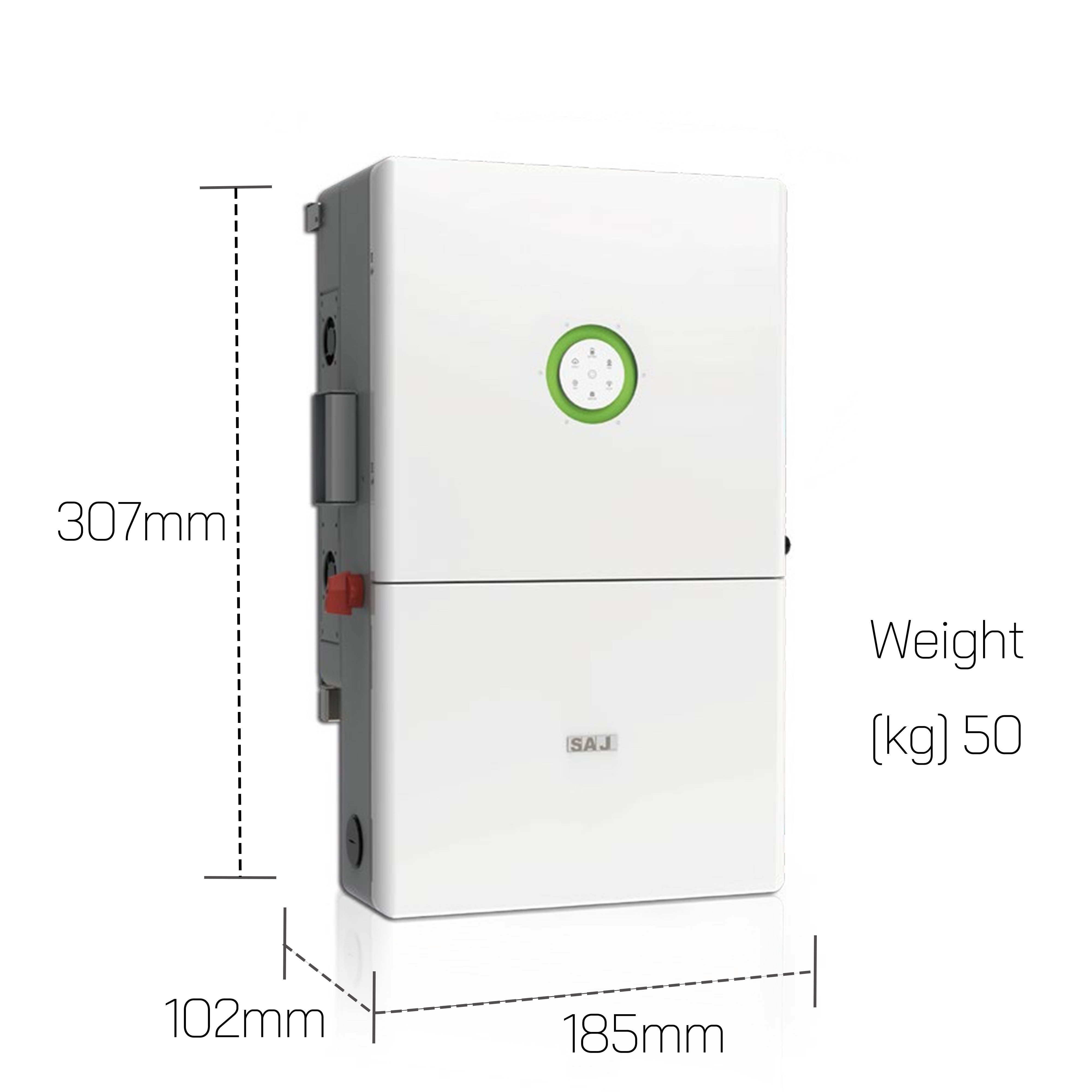 11.4kW LV Hybrid Solar Inverter Whole Home Backup Power Generator 4 MPPT Channels 48V Battery Compatible 1.5DC/AC PV Ratio Wall