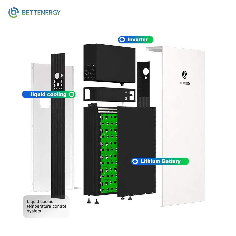 All in One Battery System Bettenergy All in One ESS Built-in 8kw Inverter with Liquid Cooled LiFePO4 Battery 13.4kwh Back up
