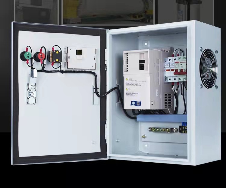 Variable frequency pump control cabinet front view