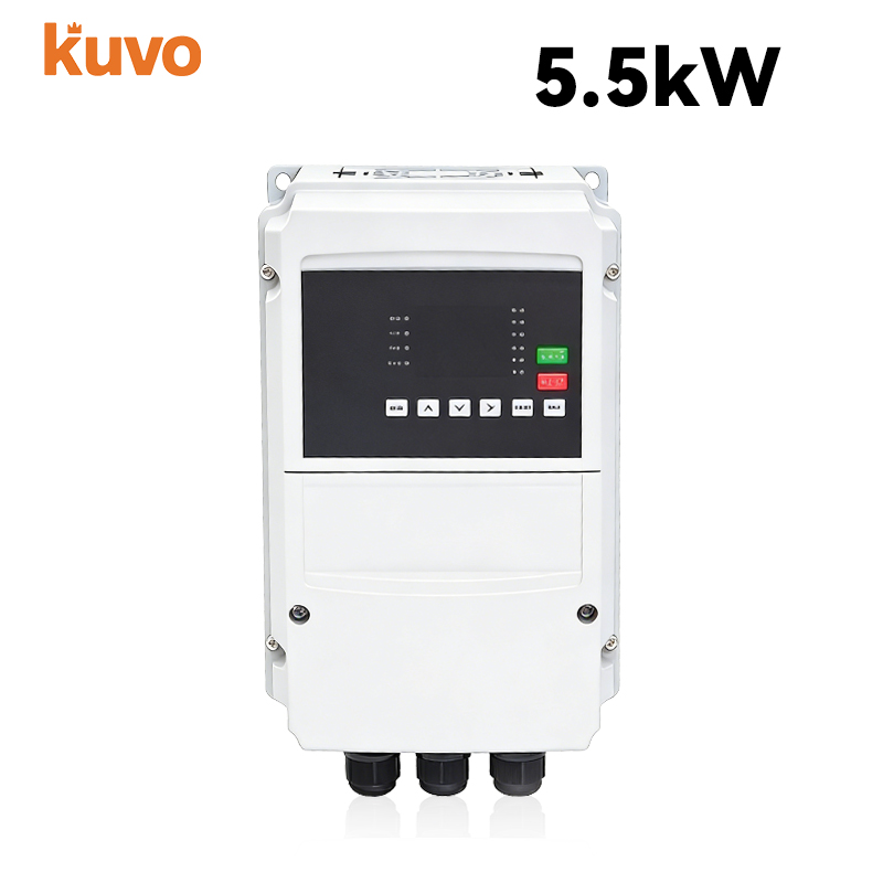 KUVO Waterproof 380V Variable Frequency Drive 2.2kW-18.5kW Solar VFD Inverter Three Phase AC Frequency Converter for Motor