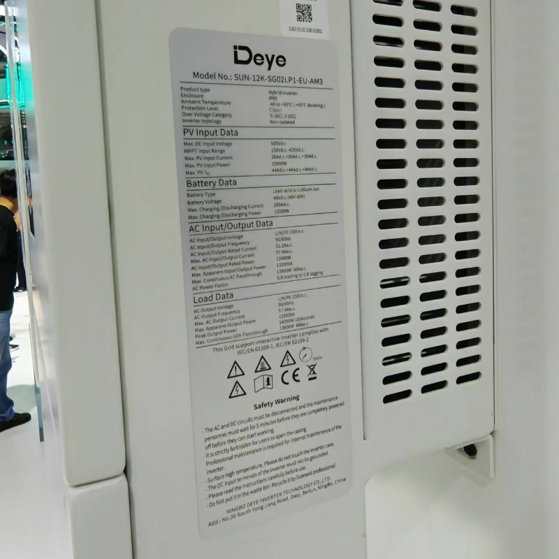 Deye 14kw 16kw Inverter Sg01lp1-EU Hybrid Inverter Low Voltage Sg02lp1 10kw 12kw Single Phase High Quality Inverter
