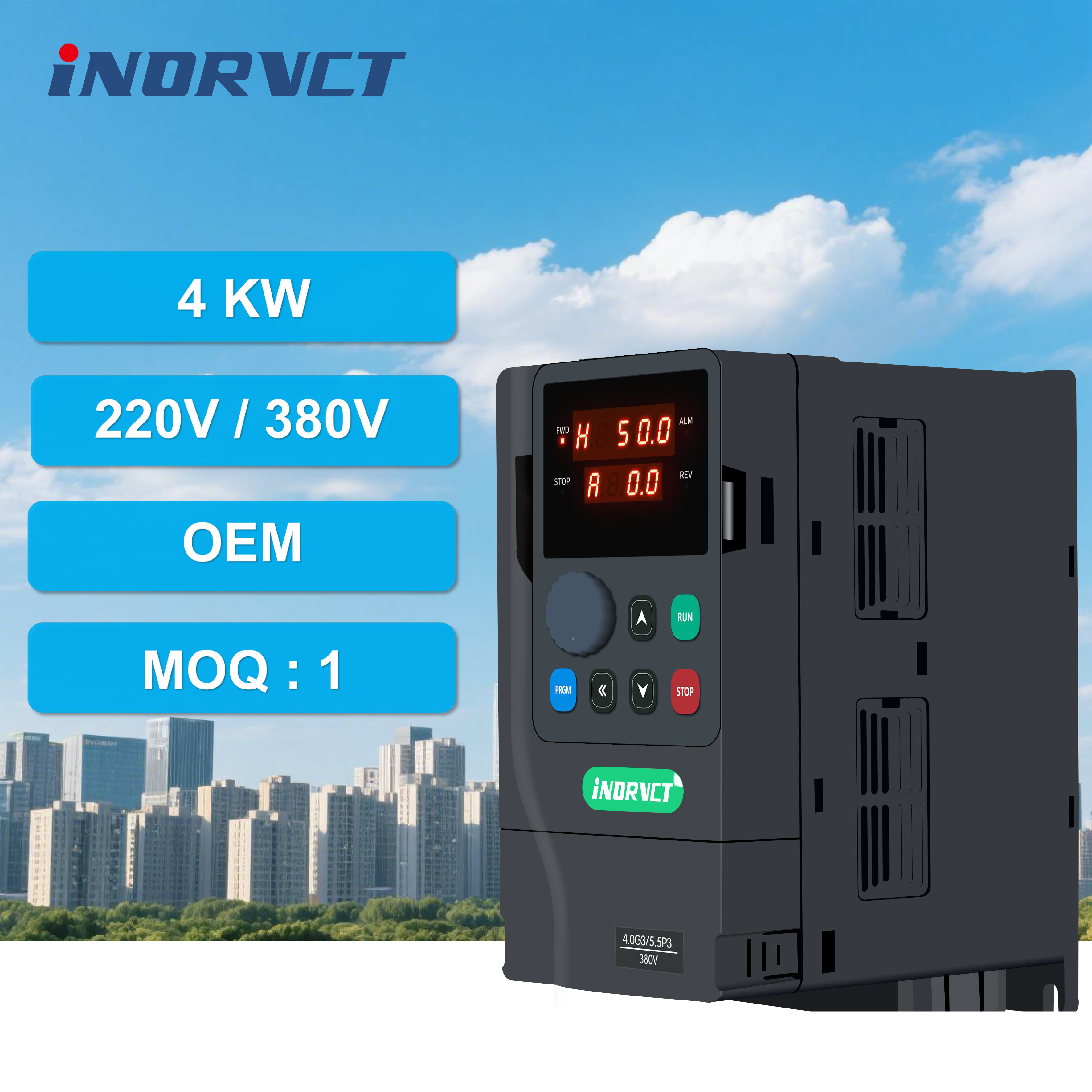IP65 MPPT Submersible Three Phase 50/60 Hz Solar VFD Pump Drive for Motor with 2.2kw Rated Power