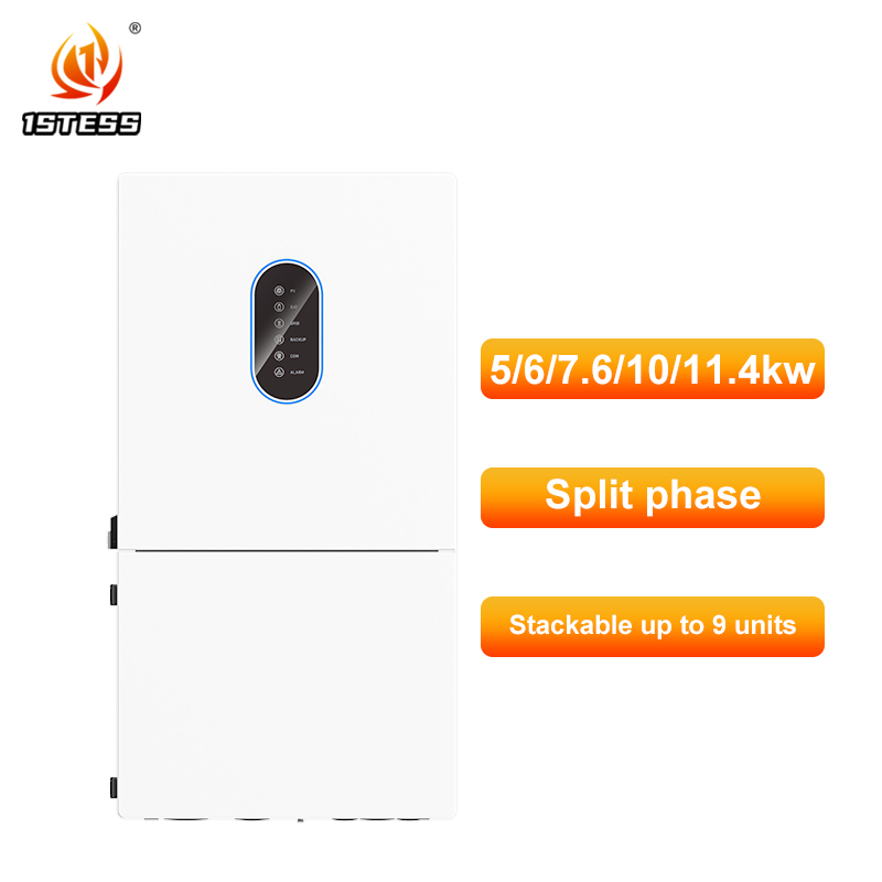 48V 5kw 6kw 7.6kw 10kw 11.4kw Split Phase Pure Sine Wave on Off Grid Hybrid Solar Inverter MPPT Generator