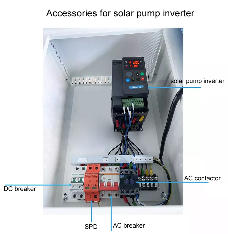 M-driver 3 Phase Solar Water Pump Inverter DC to AC Inverter 7.5kW 10HP 0-500Hz 17A Output for Deep Well Pump