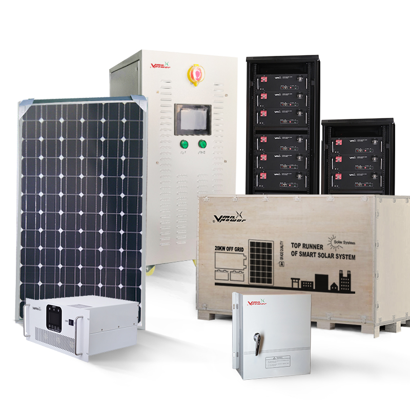 Off-grid Solar Energy System Roof Lithium Battery Stacking Aluminum Frame Intelligent Controller Inverter Inverter