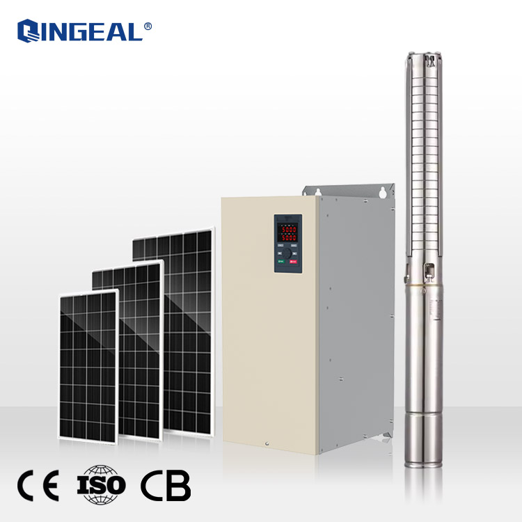 10hp Ac Dc 60m Head 3'' Outlet High Power Flow Solar Deep Well Irrigation Pump with Inverter