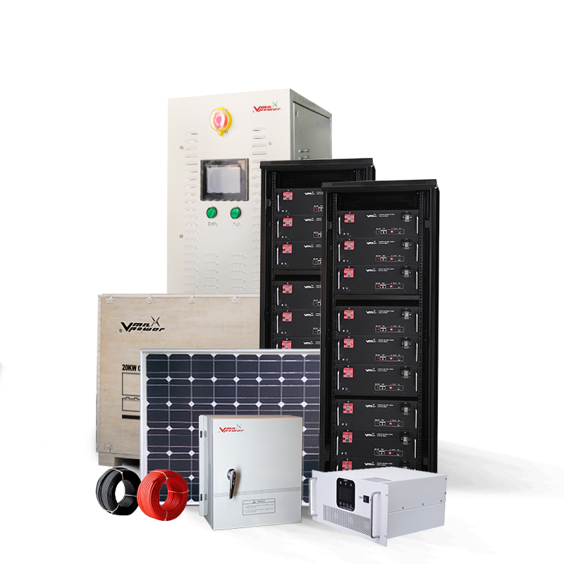 Off-grid Solar Energy System Roof Lithium Battery Stacking Aluminum Frame Intelligent Controller Inverter Inverter